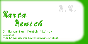 marta menich business card